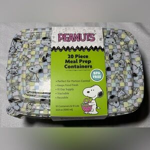 Peanuts Meal Prep Containers - Black, White, Green